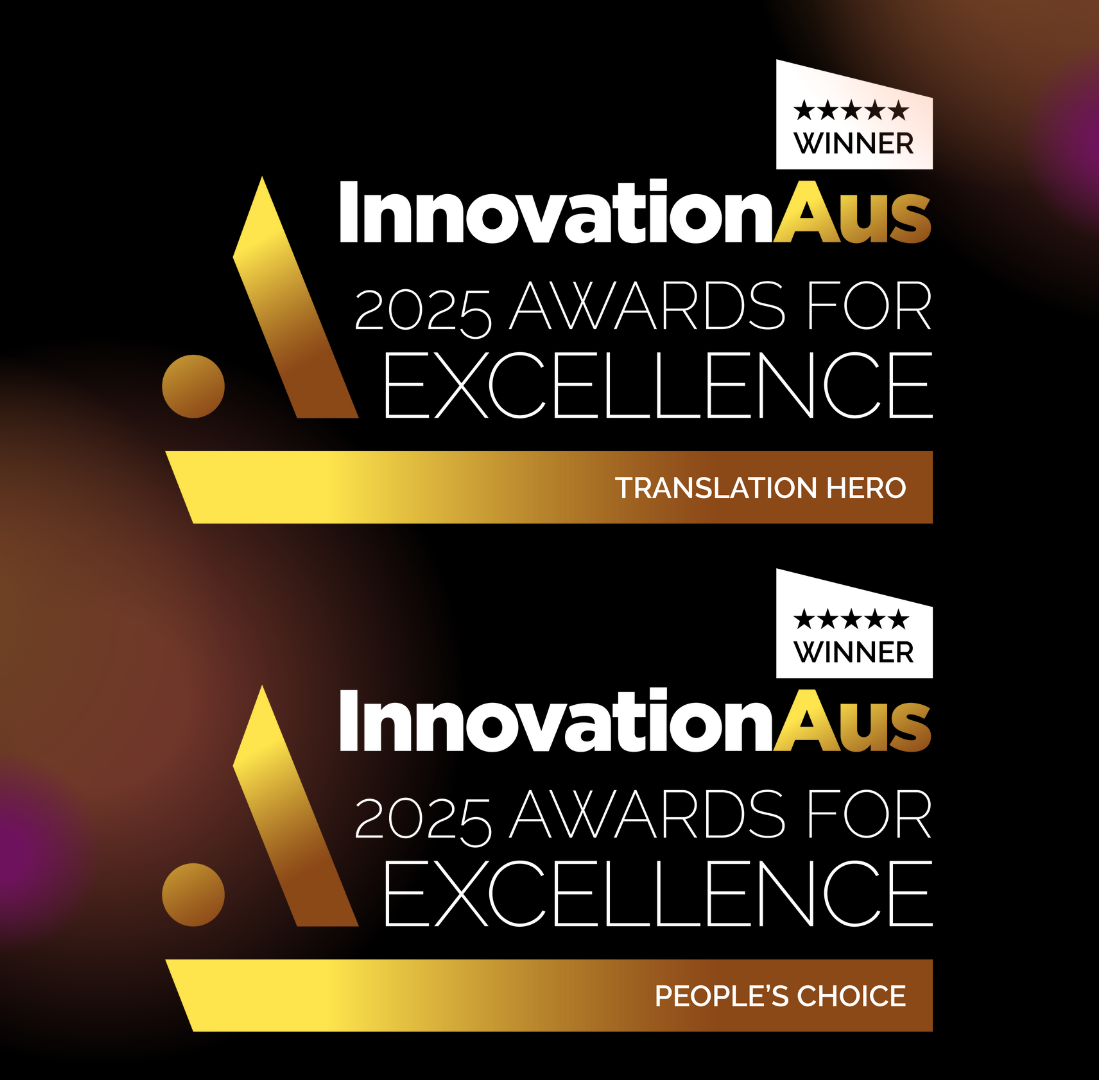 Double Win for InnovationAus 2025 Awards for Excellence : Translation Hero Award & People’s Choice Award