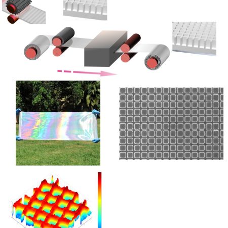 Highly efficient flexible structured metasurface by roll‑to‑roll printing for diurnal radiative cooling